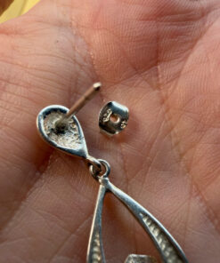 Vintage sterling silver amethyst earrings