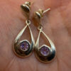 Vintage sterling silver amethyst earrings
