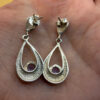 Vintage sterling silver amethyst earrings