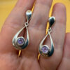 Vintage sterling silver amethyst earrings