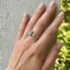 Sterling silver 925 adjustable ring with natural topaz, size N