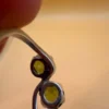 Vintage Sterling Silver Two Peridots( Worn On Top)  Ring -UK Size N~38