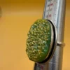 Green Titanium Druzy 925 Silver Ring Uk T