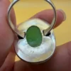 Green Titanium Druzy 925 Silver Ring Uk T