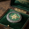 Vintage Berre Bed Mark Silver Tone Dry Flower Brooch