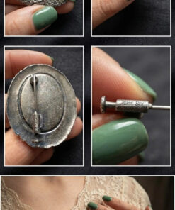 Vintage Berre Bed Mark Silver Tone Dry Flower Brooch