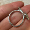 S925 Oeelin Mark Sterling Silver Cz Paving Cute Dog sausage dog dachshund ring UK Size O