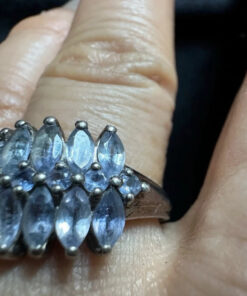 925 Sterling Silver Aquamarine Ring – UK Size N