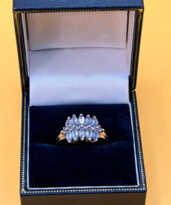 925 Sterling Silver Aquamarine Ring – UK Size N