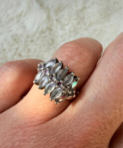925 Sterling Silver Aquamarine Ring – UK Size N