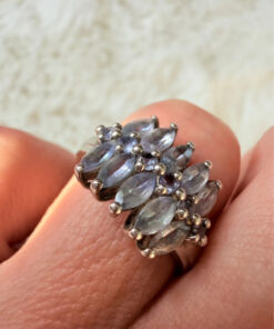 925 Sterling Silver Aquamarine Ring – UK Size N