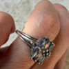 925 Sterling Silver Aquamarine Ring – UK Size N