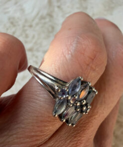 925 Sterling Silver Aquamarine Ring – UK Size N