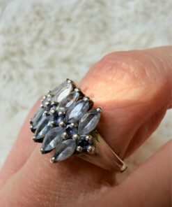 925 Sterling Silver Aquamarine Ring – UK Size N