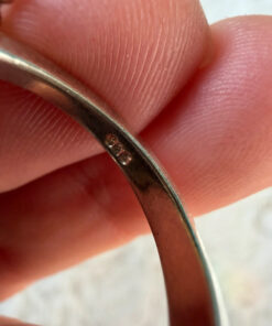 925 Sterling Silver Three Egg Yolk Amber Ring -UK Size R, US 9¼ (9.25)