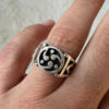 Vintage 925 Sterling Silver Celtic Pattern Ring -Ring Size UK M (US 6.25)