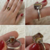 Vintage Art Deco Tested Silver Citrine Ring -UK Size O