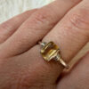 Vintage Art Deco Tested Silver Citrine Ring -UK Size O