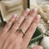TGGC 925 Sterling Silver Green Gem Demantoid Ring -UK Size S