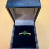 TGGC 925 Sterling Silver Green Gem Demantoid Ring -UK Size S