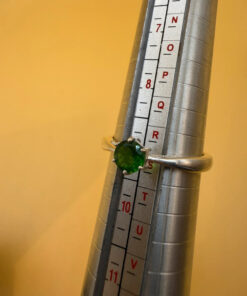 TGGC 925 Sterling Silver Green Gem Demantoid Ring -UK Size S