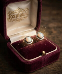 925 Sterling Silver Synthetic Opal Stud Earrings