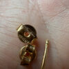 925 Italy Dyadema Mark Gold On Sterling Silver Heart Stud Earrings