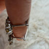 925 Sterling Silver Hoop Earrings with Rare Blue and Yellow Sapphire Pavé Setting