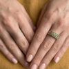 Sterling silver peridot ring, size N