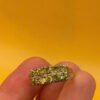 Sterling silver peridot ring, size N