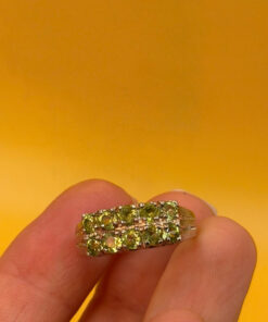 Sterling silver peridot ring, size N