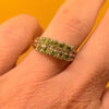 Sterling silver peridot ring, size N