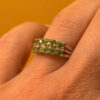 Sterling silver peridot ring, size N