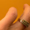 Sterling silver peridot ring, size N