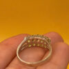 Sterling silver peridot ring, size N