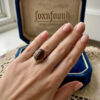 Natural Brown Agate Ring 925 Sterling Silver Ring Uk K
