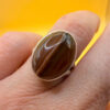 Natural Brown Agate Ring 925 Sterling Silver Ring Uk K