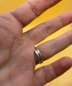 Natural Brown Agate Ring 925 Sterling Silver Ring Uk K