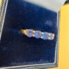 Vintage Sterling Silver Five Tanzanites Ring -UK Size P