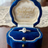 G 925 Sterling Silver White Sapphire Ring -UK Size P