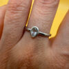 G 925 Sterling Silver White Sapphire Ring -UK Size P