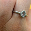 G 925 Sterling Silver White Sapphire Ring -UK Size P
