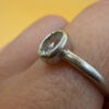G 925 Sterling Silver White Sapphire Ring -UK Size P