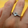 G 925 Sterling Silver White Sapphire Ring -UK Size P