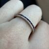 Vintage sterling Silver Red Garnet Stones Ring Size O ~102