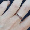 Vintage sterling Silver Red Garnet Stones Ring Size O ~102