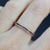 Vintage sterling Silver Red Garnet Stones Ring Size O ~102