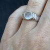 Vintage sterling Silver Ring with White Moonstone Stone Size K 1/2 ~102