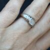 Vintage sterling Silver Ring with White Moonstone Stone Size K 1/2 ~102