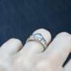 Vintage sterling Silver Ring with White Moonstone Stone Size K 1/2 ~102